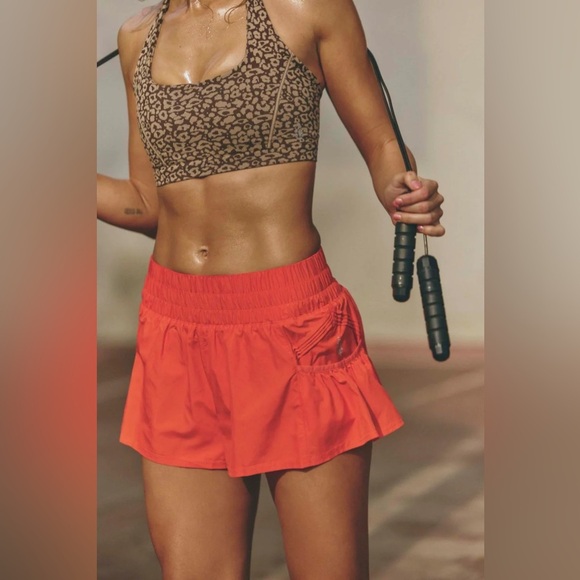 NWT FP Movement Get Your Flirt On Pleated Shorts in Scarlett - Picture 10 of 10